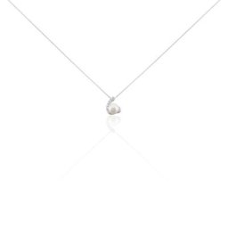 Collier Angel Or Blanc Perle De Culture Oxyde
