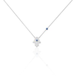 Collier Symbolique Argent Blanc Oxyde De Zirconium