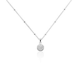 Collier Pascalin Argent Blanc Oxyde De Zirconium