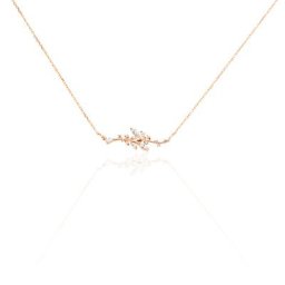 Collier Wendy Argent Rose Oxyde De Zirconium