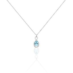 Collier Passion Or Blanc Topaze Et Oxyde De Zirconium