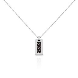 Collier Josh Acier Blanc