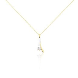 Collier Formev Or Bicolore Oxyde De Zirconium