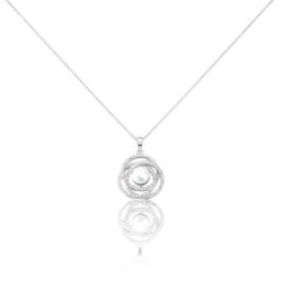 Collier Matilda Argent Blanc Perle De Culture Et Oxyde De Zirconium