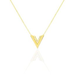 Collier Dao Or Jaune Oxyde De Zirconium
