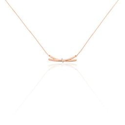 Collier Ilvia Or Rose Diamant