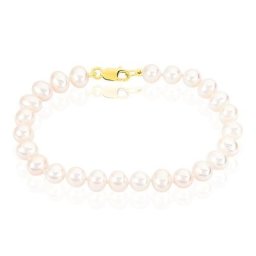 Bracelet Merrane Or Jaune Perle De Culture