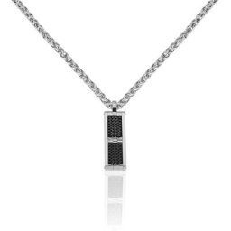 Collier Messy Acier Blanc