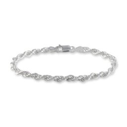 Bracelet Cacilda Maille Corde Argent Blanc