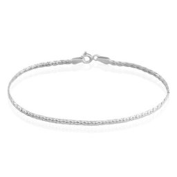Bracelet Ivy Maille Haricot Or Blanc