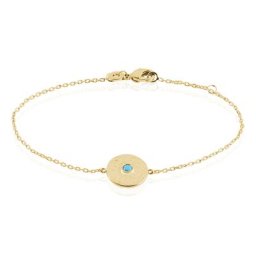 Bracelet Plaqué Or Jaune Zoila Pierre De Synthese