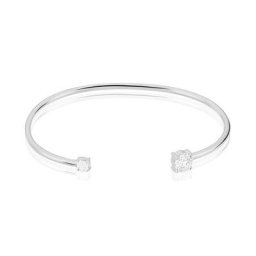 Bracelet Jonc Domitille Argent Blanc Oxyde De Zirconium
