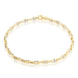 Bracelet Carlo Maille Marine Ronde Or Bicolore