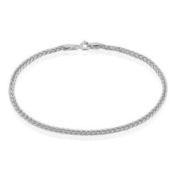 Bracelet Jayna Maille Palmier Or Blanc