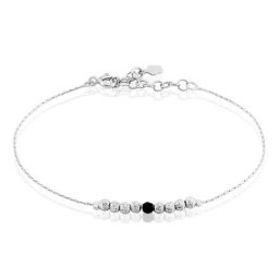 Bracelet Cyprielle Argent Blanc Pierre De Synthese