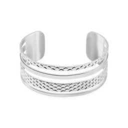 Bracelet Jonc Abram Acier Blanc