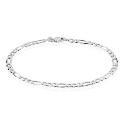 Bracelet Vivian Maille Alternee 1/3 Argent Blanc