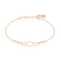 Bracelet Love Love Argent Rose Oxyde De Zirconium