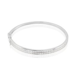 Bracelet Jonc Carinne Argent Blanc Oxyde De Zirconium