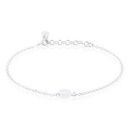 Bracelet Evren Argent Blanc Pierre De Synthese