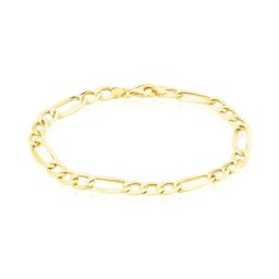 Bracelet Cameo Maille Alternee 1/3 Or Jaune