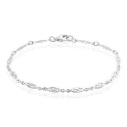 Bracelet Mahee Maille Filigrane Argent Blanc