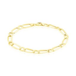 Bracelet Ophelio Maille Alternee 1/1 Or Jaune