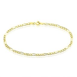 Bracelet Cameo Maille Alternee 1/3 Or Jaune
