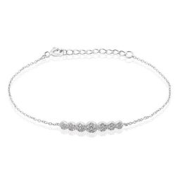 Bracelet Lerzan Argent Blanc Oxyde De Zirconium
