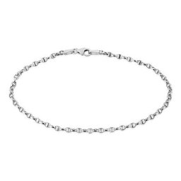 Bracelet Carlo Maille Marine Ronde Or Blanc