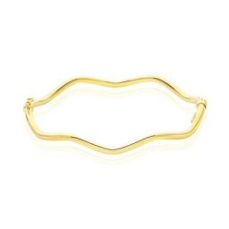 Bracelet Jonc Jennie Ondule Or Jaune