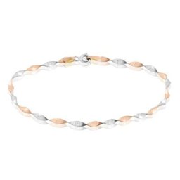 Bracelet Izar Torsadee Or Bicolore
