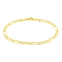 Bracelet Cameo Maille Alternee 1/3 Or Jaune