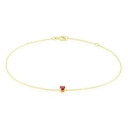 Bracelet Or Jaune Onora Rubis