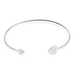 Bracelet Jonc Domitylle Argent Blanc Oxyde De Zirconium
