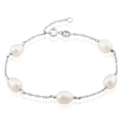 Bracelet Perlita Argent Blanc Perle De Culture