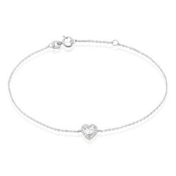 Bracelet Dari Or Blanc Oxyde De Zirconium