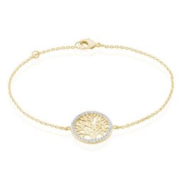 Bracelet Theolina Plaqué Or Jaune Oxyde De Zirconium