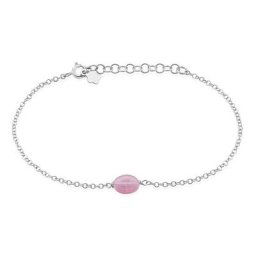 Bracelet Evren Argent Blanc Pierre De Synthese