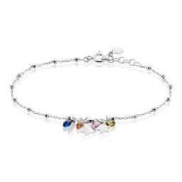 Bracelet Argent Blanc Paulino Pierres Artificelles