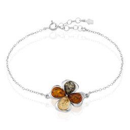 Bracelet Oviya Argent Blanc Ambre