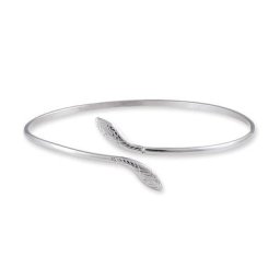Bracelet Jonc Maisha Argent Blanc