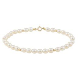 Bracelet Ciriola Or Jaune Perle De Culture