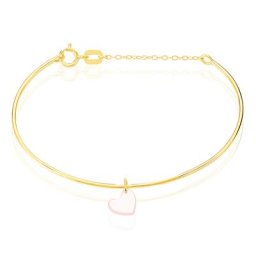 Bracelet Jonc Ida Coeur Or Jaune