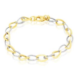 Bracelet Maille Or Bicolore