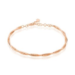 Bracelet Abie Torsade Argent Rose
