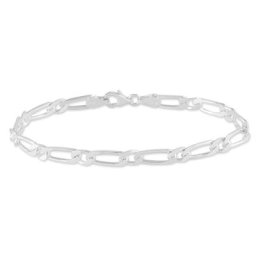 Bracelet Anilo Maille Alternee 1/1 Argent Blanc