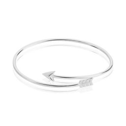 Bracelet Jonc Fabienna Argent Blanc