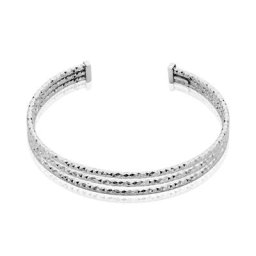 Bracelet Jonc Rachelle Argent Blanc