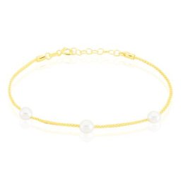 Bracelet Friea Or Jaune Perle De Culture